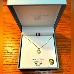 Mia Fiore 18K Gold Aqua Clover Necklace